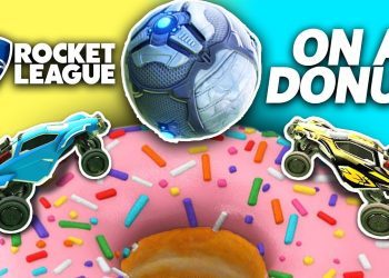 ROCKET LEAGUE ON TOP OF A DONUT IS HILARIOUS