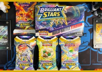 *Rainbow VSTAR + Secret* Pokemon Brilliant Stars Sleeved Booster VS Build & Battle Stadium *OPENING*