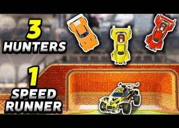 Rocket League Speedrunner VS 3 Hunters