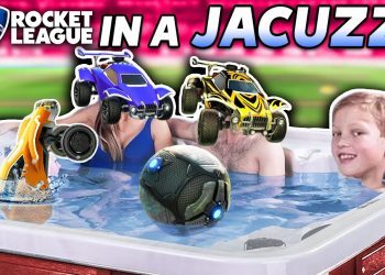 Rocket League, but we're INSIDE A JACUZZI