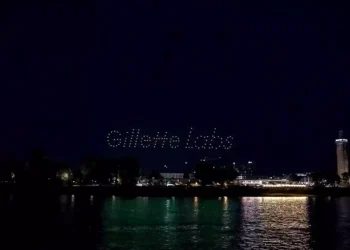 Spectacular drone show as part of Gamescom 2022 Flying high with GilletteLabs