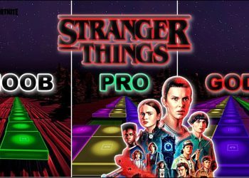 Stranger Things Theme - Noob vs Pro vs God (Fortnite Music Blocks)