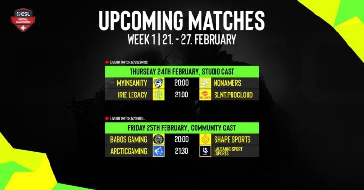 The Swiss ESL National Championship starts