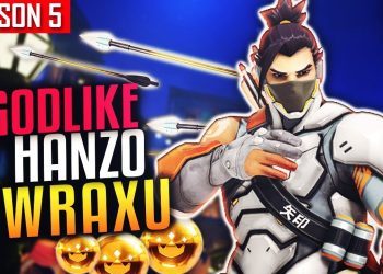 WRAXU RANK #1 [SR 4500] HANZO DOMINATES! - 55 ELIMINATIONS - OVERWATCH