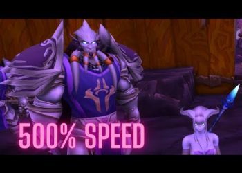 World of Warcraft TBC 500% Speed Aldor Rep Run footage gameplay royalty free
