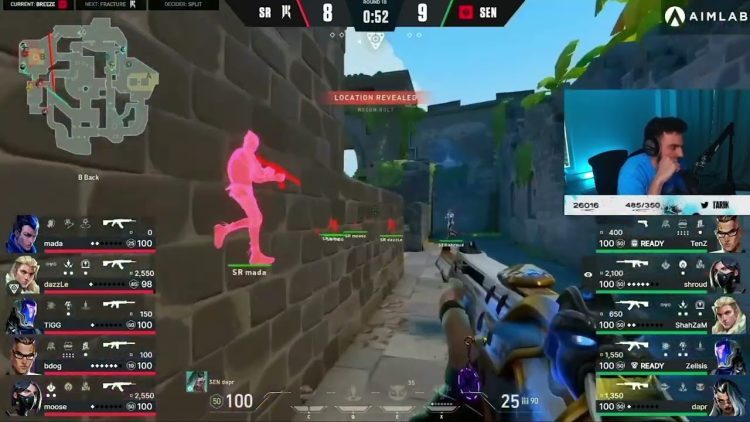 shroud + dapr INSANE Hold! 2 Mikes Moments - Sentinels vs SR (VCT NA LCQ)