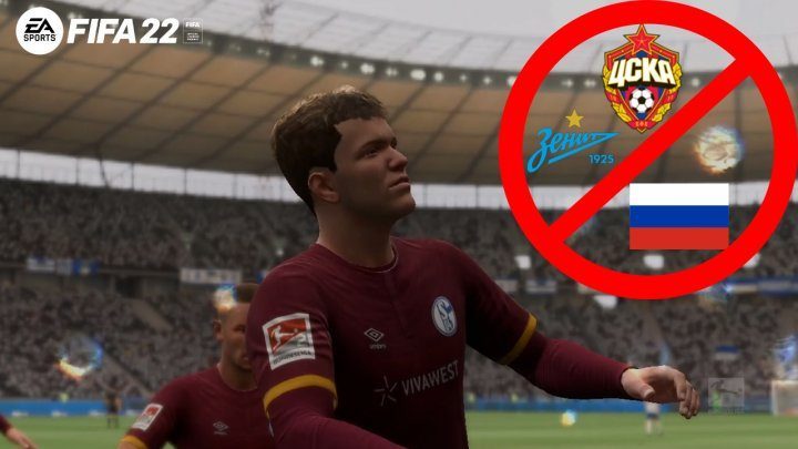 Only single players – Russian teams removed from FIFA 22