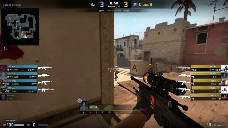 CS:GO POV Demo Cloud9 Sh1ro (28/15) vs 9z (de_mirage) @ Roobet Cup 2022