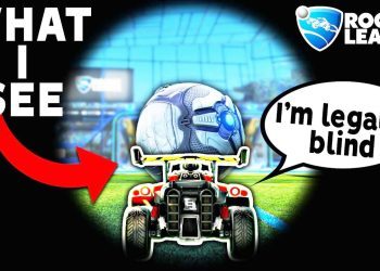 Every time I score, I become MORE BLIND in Rocket League