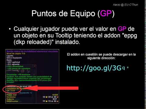 Explicacion de EPGP aplicada a World of Warcraft