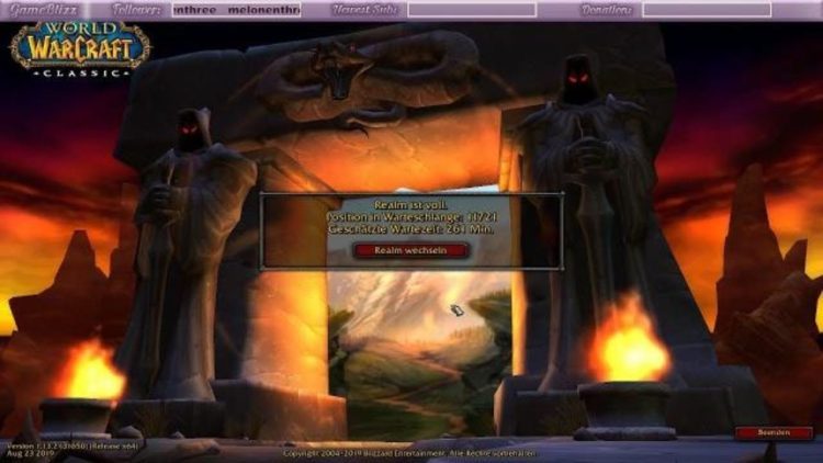 GameBlizz - WOW Classic 2019 - 1 Stunde warten :-( - Gameplay Deutsch