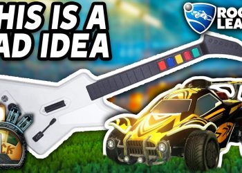 I PLAYED ROCKET LEAGUE ON A GUITAR HERO CONTROLLER...