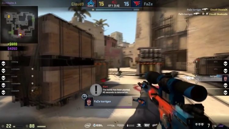 Karrigan clutch 1x3 with SCAR | FaZe vs Cloud9 | IEM Oakland 2016