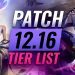 NEW PATCH 12.16 TIER LIST & Rundown: All Changes - League of Legends