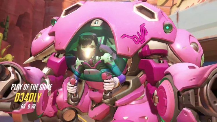 NooB playing as D.VA in OVERWATCH | Play of the game | 4k