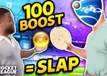 Rocket League, but you get SLAPPED by a tortilla EVERY time you grab boost