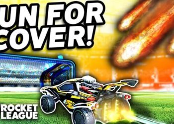 Rocket League with FALLING METEORS is EXTREMELY INTENSE!