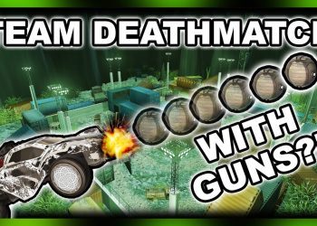 TEAM DEATHMATCH WITH GUNS?! Modded Rocket League