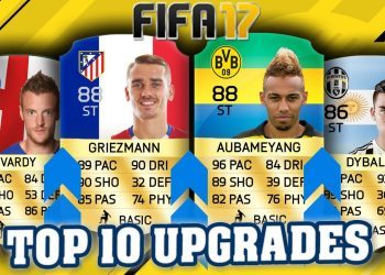 TOP 10 BIGGEST UPGRADES OF FIFA 17 - PREDICTION (Griezmann, Aubameyang, Vardy, Dybala)