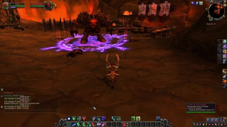 WORLD OF WARCRAFT GAMEPLAY PC DONJON GOUFFRE DE RAGEFEU