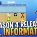 *NEW* SEASON 4 RELEASE! GAMEMODES, SKINS AND MORE INFO BEFORE RELEASE! - Fortnite: Battle Royale