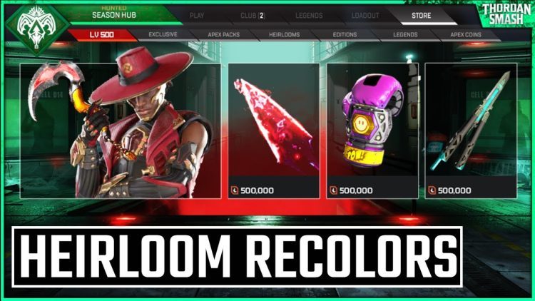 Apex Legends New Heirloom Recolors In Season 15