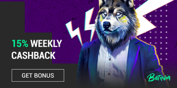 Betinia 15% Weekly Cashback