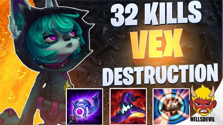 WILD RIFT | 32 KILL VEX DESTRUCTION | Challenger Vex Gameplay | Guide & Build