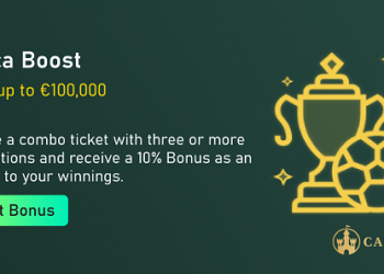 Casinia - Acca Boost 10% up to €100,000