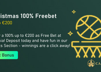 Casinia - Christmas 100% Freebet up to €200