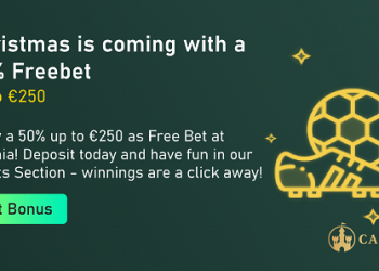Casinia - Christmas 50% Freebet up to €250