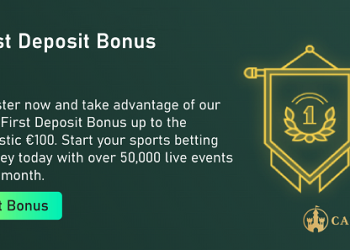 Casinia - First Deposit Bonus €100