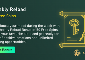 Casinia - Weekend Reload 50 Free Spins