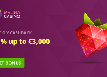 Malina -Weekly Cashback 15% up to €3,000