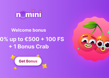 Nomini - Welcome bonus 100% up to €500+100 FS