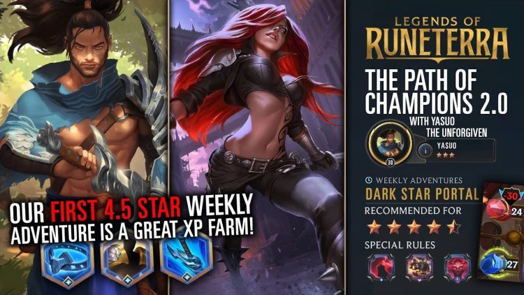 P.O.C.'s FIRST 4.5 STAR Weekly Adventure vs Katarina gives SO MUCH XP! | Path of Champions 2.0