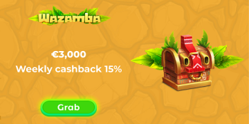Wazamba - €3,000 Weekly cashback 15%