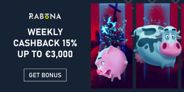Rabona - Weekly Cashback 15% up to €3,000