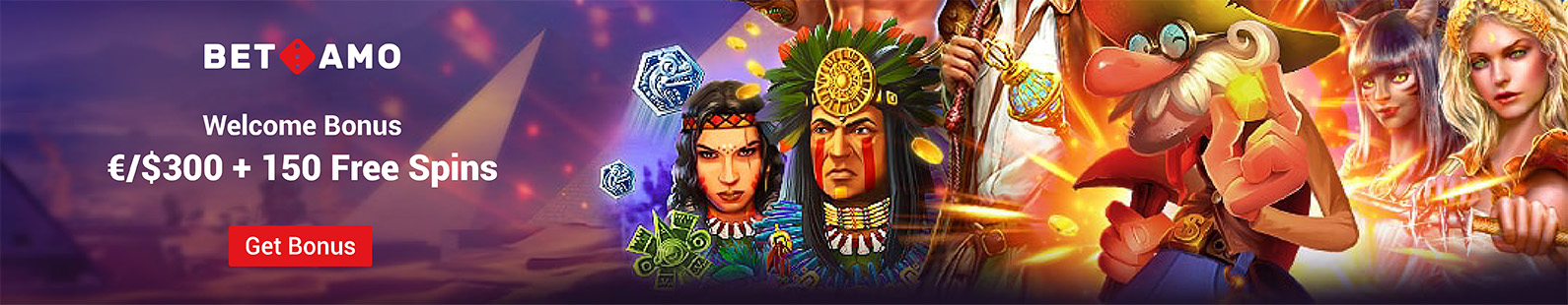 BetAmo Casino: 100% Welcome Bonus up to €/$300 plus 150 Free Spins