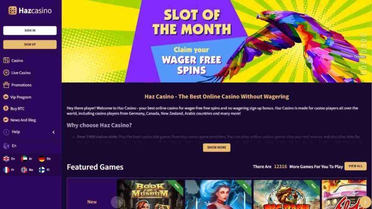 HazCasino Review - Gaming Excellence