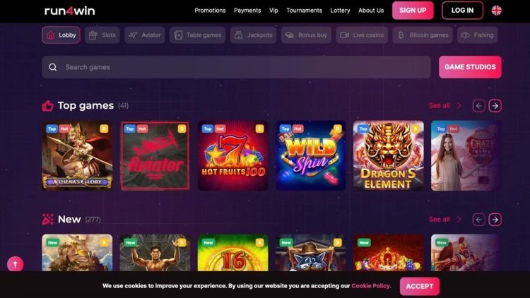 Run4Win Casino Review - Online Gaming Excellence